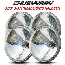 4pc For 1971-1975 Chevy Impala El Camino 5.75 5 34 Headlights H4 Halogen H5001