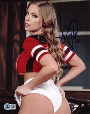 Hot Sexy Britney Amber Signed 8x10 Photo Adult Star Authentic Autograph Beckett