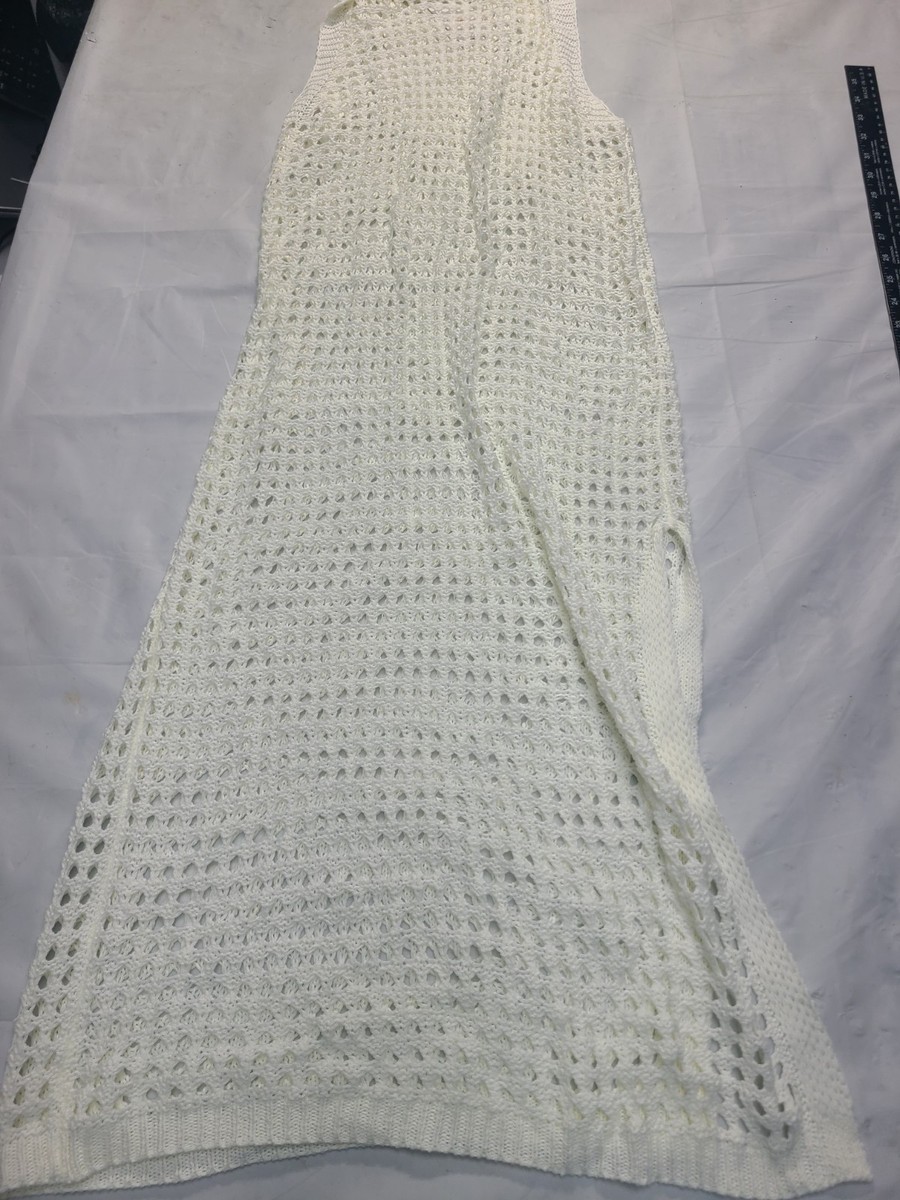 Women's Crochet Cover Up Midi Dress Shade & Shore Off-White Size Medium |  eBay