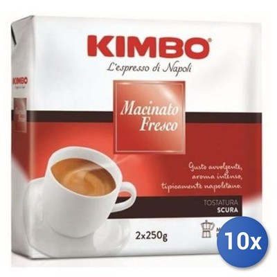 10X Multipack Kimbo Coffee 250X2 Fresh Ground