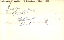 Franklin McIntosh Signed 3x5 Index Card Cut Blast MISL Soccer Autograph Den