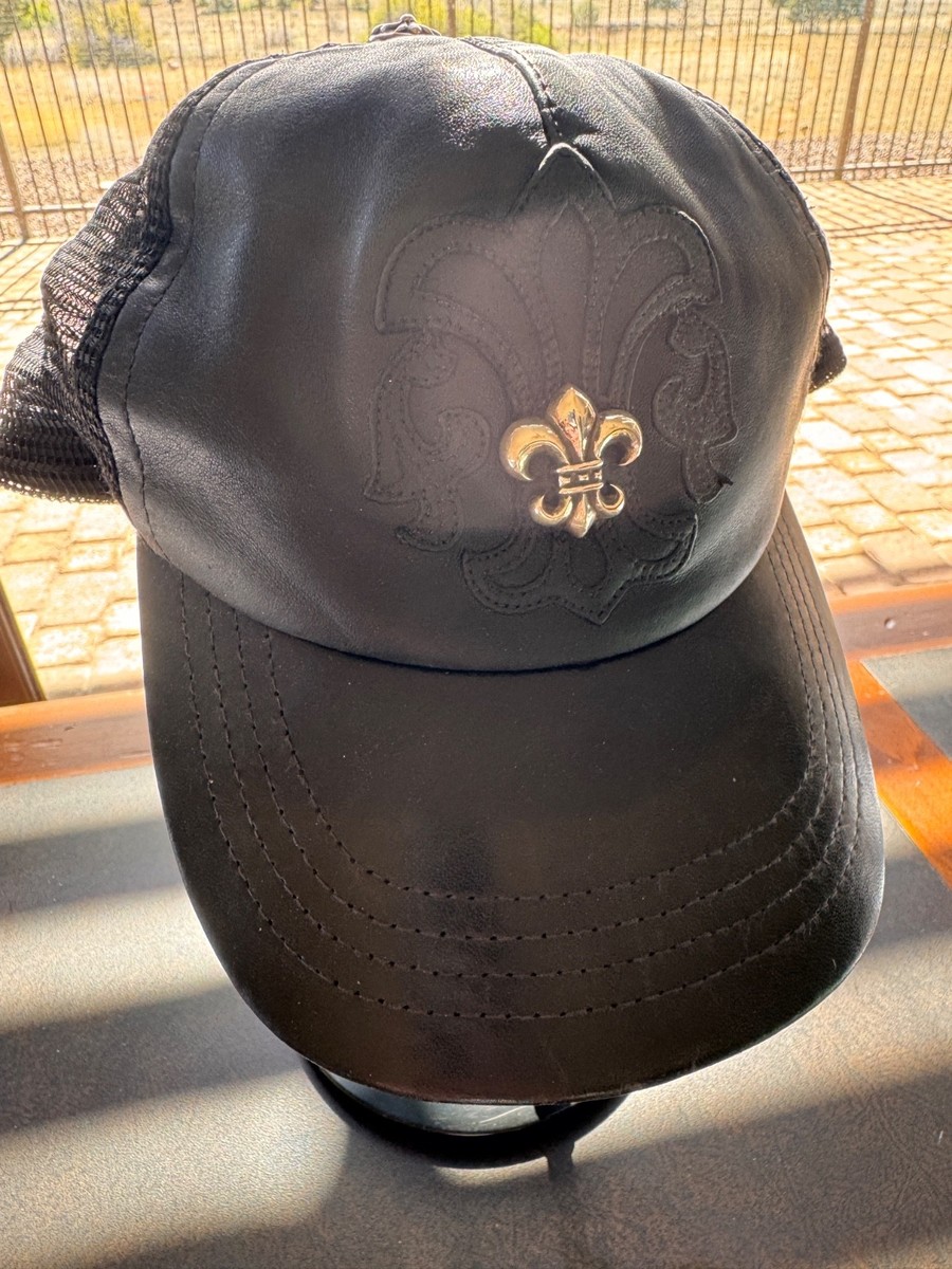 Chrome Hearts leather and mesh adjustable snap baseball hat | eBay