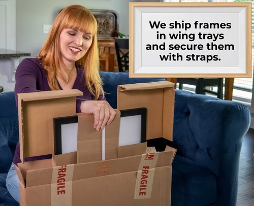 24x20 Frame Black Picture Frame  Modern Photo Frame UV Acrylic, Acid Free Backer - Bild 6 von 9