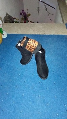 Stiefeletten Gr.40 In Leo/schwarzWildleder Optig