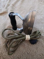 Antique Dover Boudoir Electric Iron with Trivet 1930s Dover Mfg Co Dover Ohio