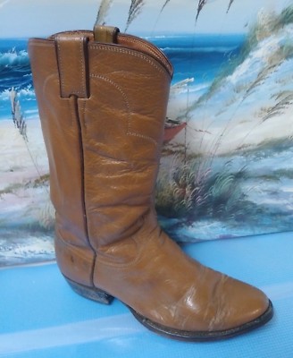 JUMBO PRIME COWBOY LEATHER YOUTH COWBOY BOOTS 5.5 