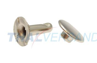 100er Pack Doppel Hohlnieten 6 x 6mm Unten offen Doppelhohlnieten Hohlniete
