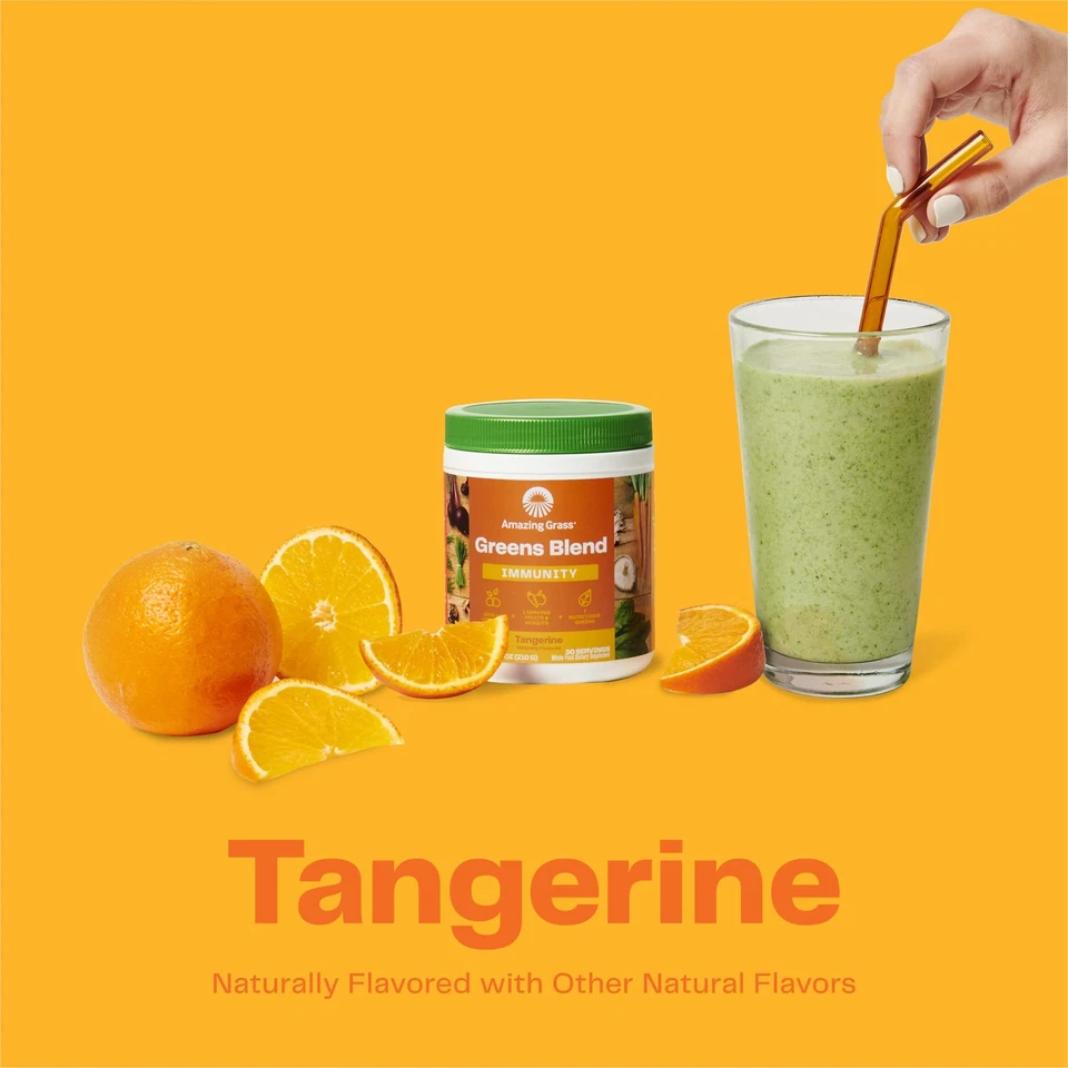 30 порций органической зеленой смеси мандариновый вкус поддерживает иммунитет и переваривает... - Изображение 4 из 4