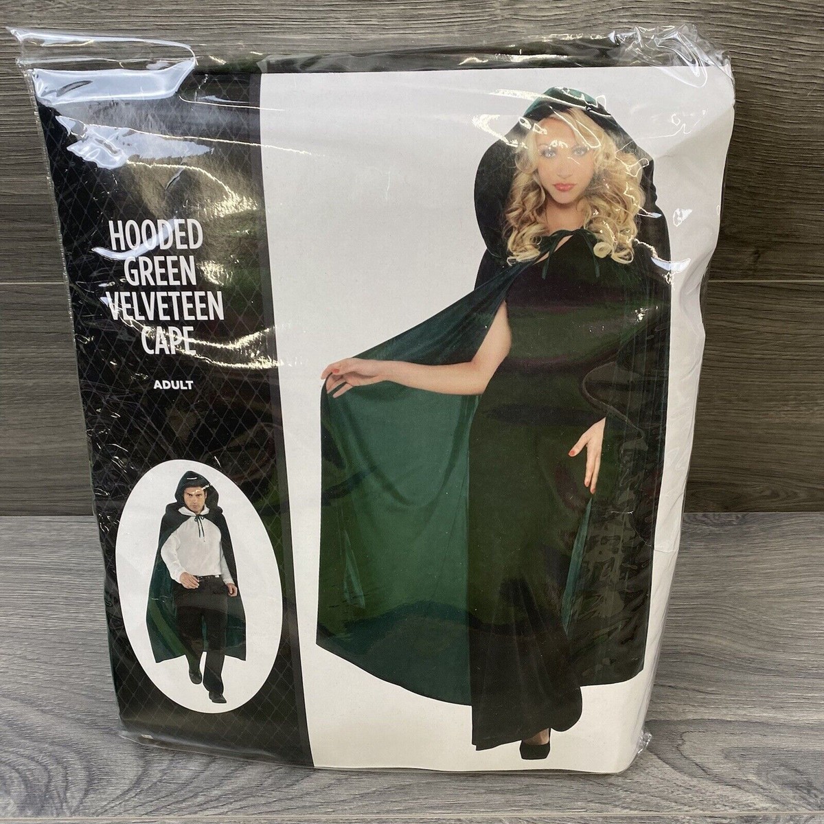 Hooded Green Velveteen Cape Cloak Costume Adult Cape Halloween Fancy Dress  | eBay