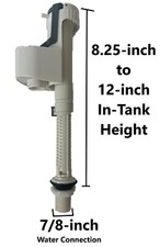 Toto Toilet Fill Valve Up-Grade with Adjustable 7-14 inch Height by NuFlush