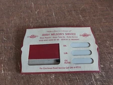 Vintage Blue Sunoco Visor Oil Change Service Reminder Detroit