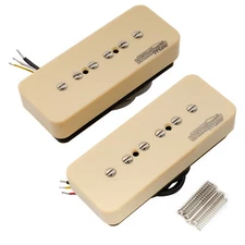 Wilkinson Cream P90 Ceramic Single Coil Neck Bridge Pickup Set For SG LP Guitar