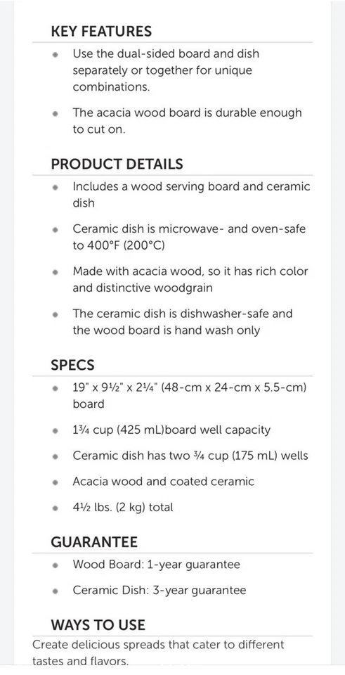 Pampered Chef Charcuterie Board And Tools Set - Image 3 of 4