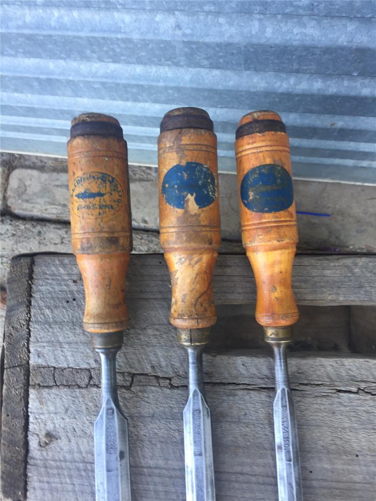 Great Set of 3 Vintage ERIK ANTON BERG Wooden Handle Chisels. Eskilstuna Sweden. eBay