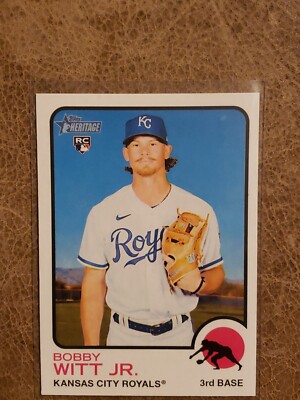 BOBBY WITT JR. Kansas City Royals 2022 Topps Heritage High Number #520 RC