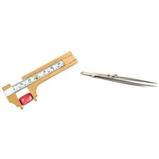 Brass Sliding Millimeter Gauge Tool 65mm  Jewelers Slide Locking Tweezers