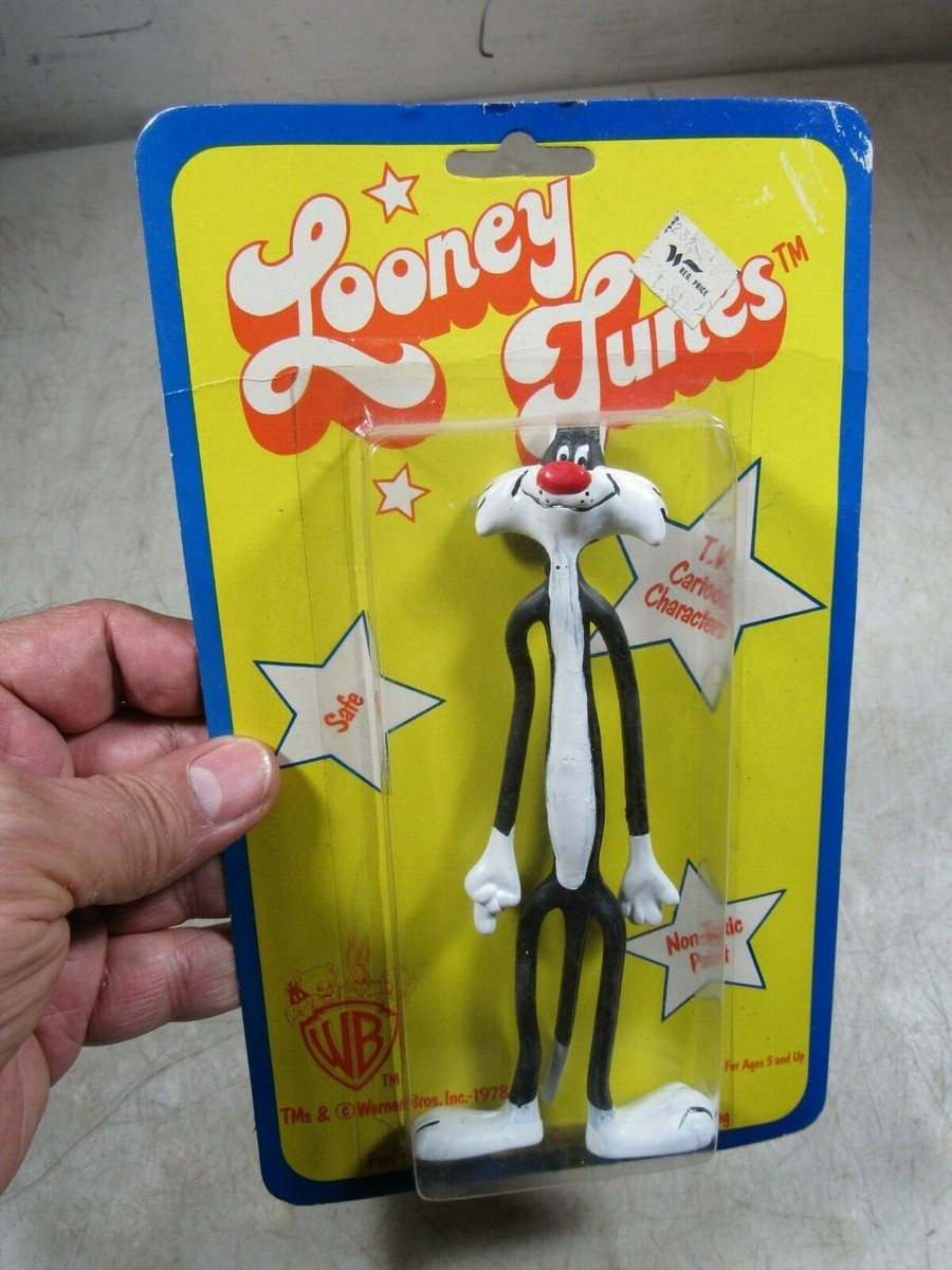 Vintage 1978 Looney Tunes Sylvester Cat Toy Bendy Figure New