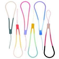 6Pcs cute lanyard Phone Wristlet Strap Phone Hanging Charm Silicone Phone