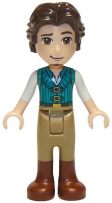 Lego Flynn Rider 43187 Dark Turquoise Vest Tangled Disney Princess