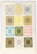 Lithographic Printing Process - Original c 1900 Antique Print Colour Lithograph