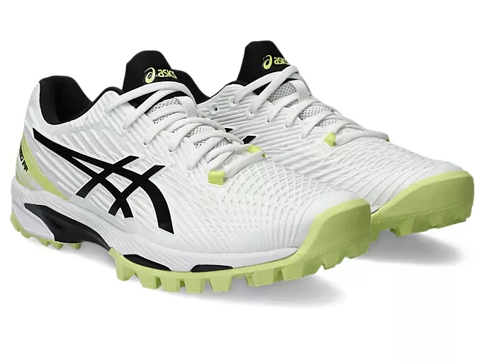 ASICS FIELD SPEED FF 1111A216 101 White Glow Yellow Hockey Shoes ASICS FIELD SPEED FF 1111A216 101 White Glow Yellow Hockey Shoes