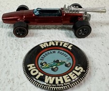 1969 Hot Wheels Redline Brabham Repco F1 Hong Kong Burnt Orange Brn Int. W/ Butt