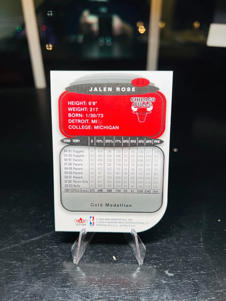 2003-04 Fleer Ultra Basketball Gold Medallion #61 Jalen Rose - Image 2 of 2