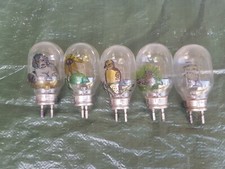 Lotto di 5 Antiche Valvole Elettroniche Philips TV Radio 