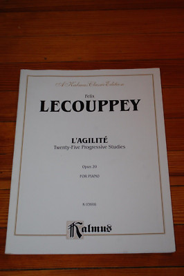 L'Agilite Opus 20 for Piano Felix Lecouppey-Twenty-Five Progressive-Brand New