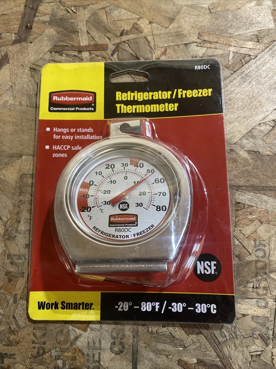 Rubbermaid Commercial Refrigerator Freezer Thermometer R80DC