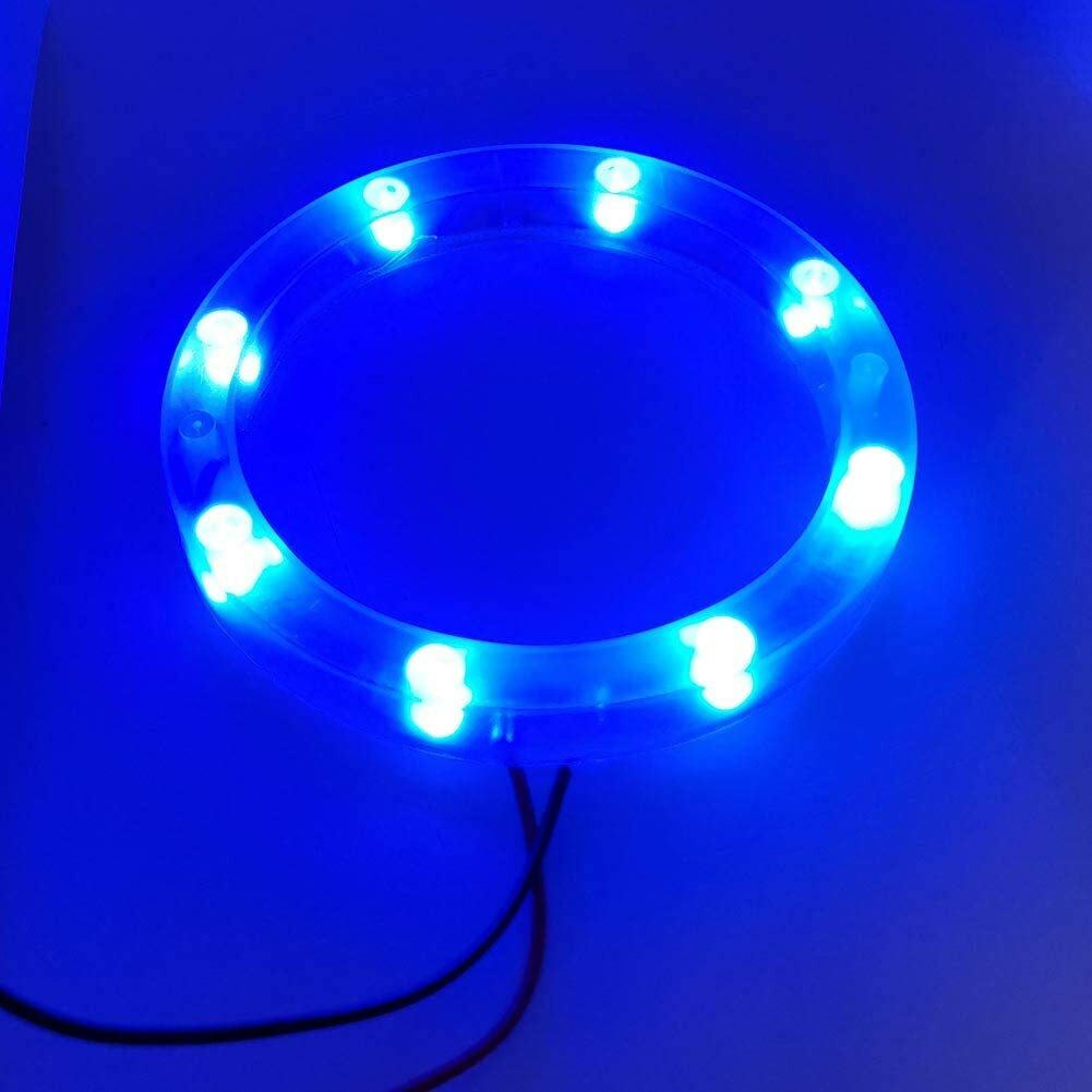 4Pcs Stainless Steel Car Drink Holder Blue LED Light Cup Holder