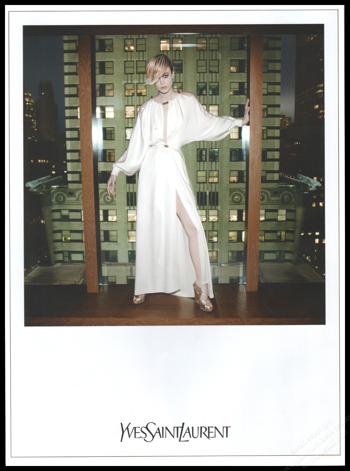 SAINT LAURENT Scarpe Tacchi Alti YSL Stampa Rivista Pubblicità Donna Moda Gambe Lunghe 2011 1pg