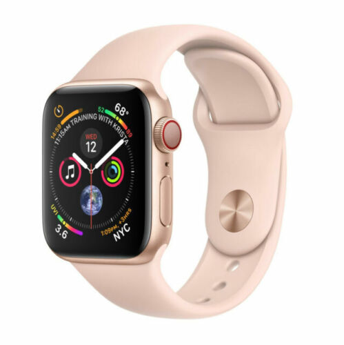 Apple Watch Series 4 40mm Złota aluminiowa obudowa Różowy piasek Opaska sportowa (GPS + KOMÓRKA) - Zdjęcie 1 z 1