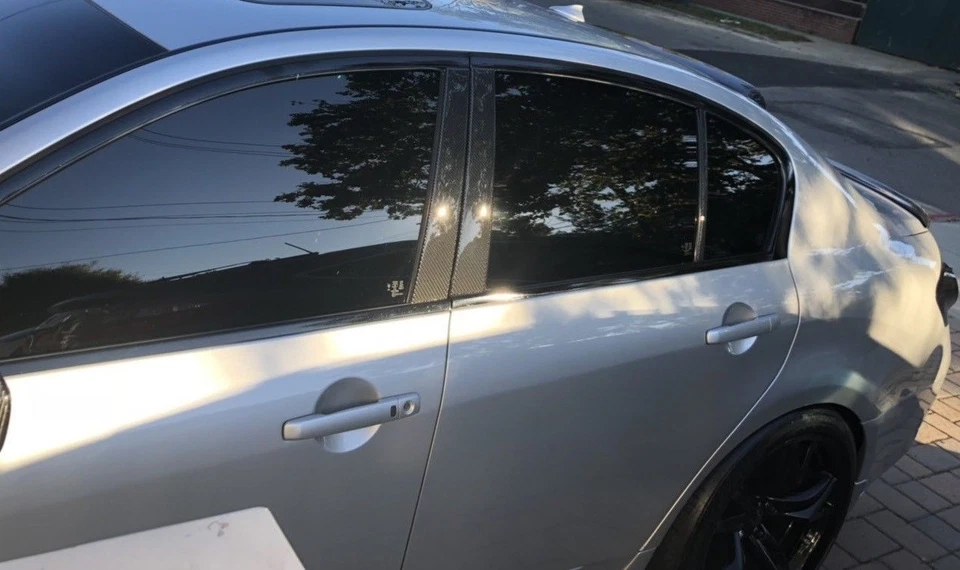 Postes de pilar de fibra de carbono real 6 piezas moldura de puerta para Scion XB 2008-2015 Foto 2 de 4