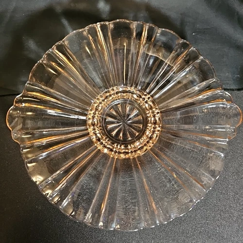 Vintage Pink Depression Anchor Hocking "Old Cafe" Glass Dish