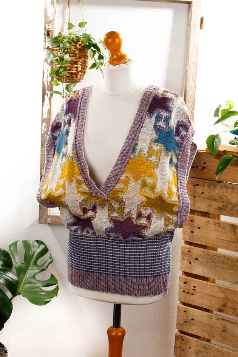 %SALE% Vintage Orig 80s 90s Jumper Westover Cotton Multicoloured Navajo  BoHo S M