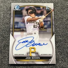 2023 Bowman #CPA-JBN Jase Bowen Chrome Prospect Auto Pittsburgh Pirates
