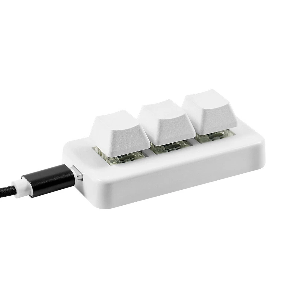 PC USB Footswich Mini 3-Key Bluetooth mechanical music macro  customize Keyboard - Image 3 of 4