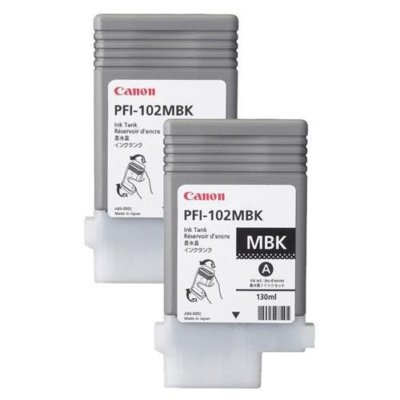 2x Original Ink Canon PFI-102MBK iPF510 iPF610 iPF655 iPF710 iPF755 Matt Black