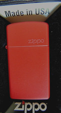 ZIPPO Red Logo  Slim Zippo Red Matte 6000839 NEU!