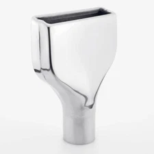 Flat Rectangle Square Out 2.5" Exhaust Tip 304 Stainless Steel Polished