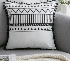 black aztec cushion