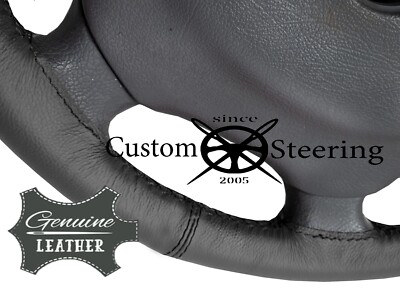 FOR LAND ROVER DISCOVERY I 1989-1998 REAL BLACK LEATHER STEERING
