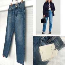 SANDRO Faded Jeans Straight Leg Style Size 36 4-6 