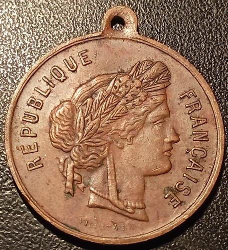 Médaillette commémorative Souvenir de la fête nationale 14 juillet 1900 ! - 第 1/2 張圖片