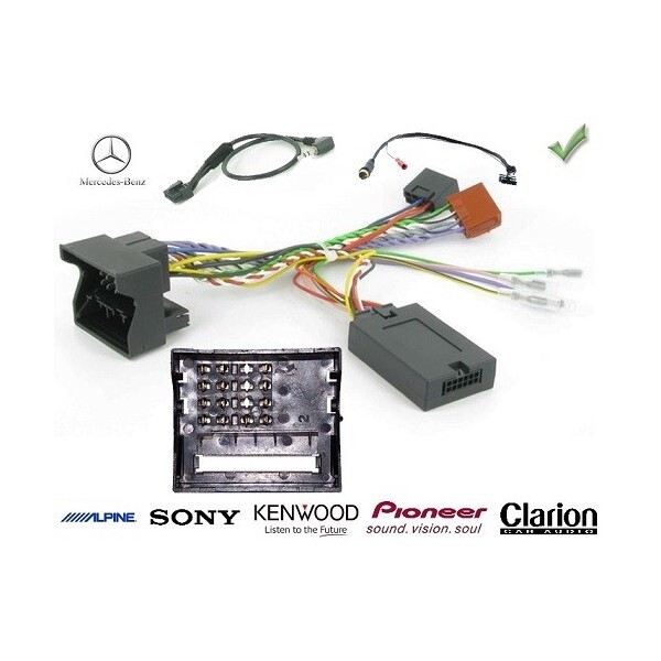 Commande au volant Mercedes Vito mini ISO pour intégrer un autoradio Pioneer