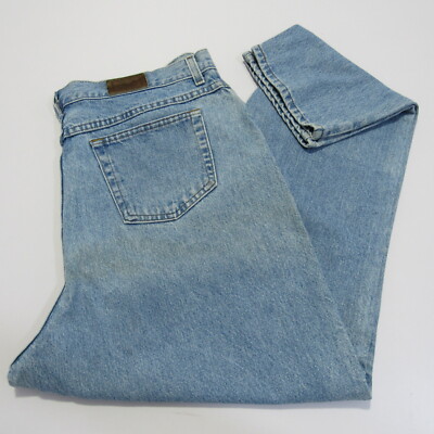 L.L. Bean Damen Relaxed Fit Tapered Leg Mum Blau W38 / L32 REF (Y01486)