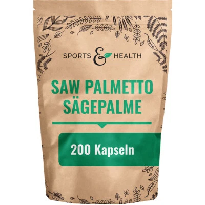 SPORTS & HEALTH Saw Palmetto Kapseln hochdosiert Sägepalmenextrakt 10:1 Extrakt 200 Kapseln