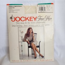 Jockey for Her Bodyshaper Pantyhose Hosiery Antique White Sz Small Tall New