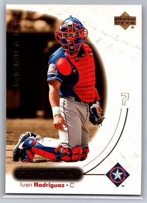 Ivan Rodriguez 2001 Upper Deck Ovation Embossed BASEBALL #16 Texas Rangers HOF